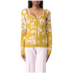 Elisabetta Franchi, Dames, Truien, Geel, Maat: XS