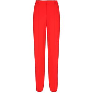 Balmain Crepe straight-leg broek , Red , Dames , Maat: XS