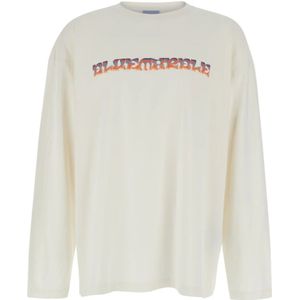 Bluemarble, Heren, Tops, Wit, Maat: S Katoen,