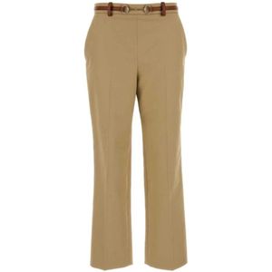 Gucci, Dames, Broeken, Bruin, Maat: L Katoen,