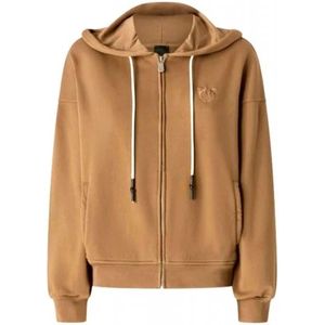 Pinko, Dames, Sweatshirts & Hoodies, Bruin, Maat: M