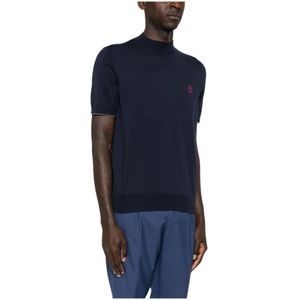 Brunello Cucinelli, Heren, Truien, Blauw, Maat: L