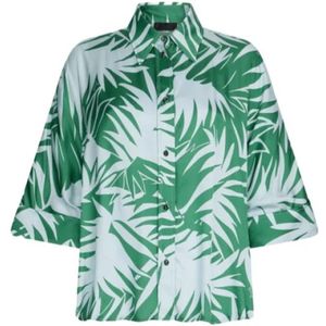Liu Jo, Dames, Blouses & Shirts, Groen, Maat: XS Viscose,