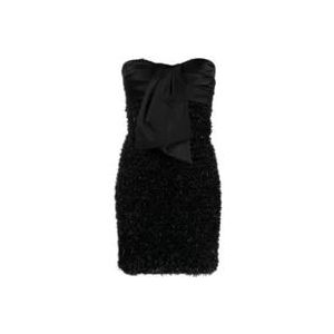 Balmain Rosa Tweed Strapless Mini Jurk , Black , Dames , Maat: S