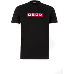 Dsquared2, Heren, Tops, Zwart, Maat: XL Katoen,