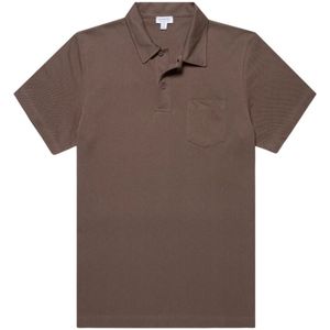 Sunspel, Heren, Tops, Bruin, Maat: M Katoen,