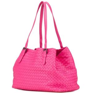 Bottega Veneta Vintage, Dames, Pre-owned, Roze, Maat: ONE Size Leer,
