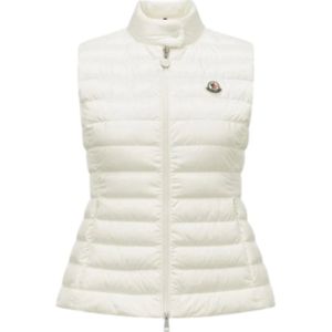 Moncler, Dames, Jassen, Beige, Maat: XS Leer,