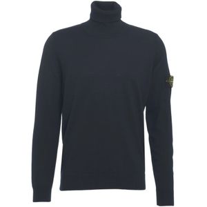 Stone Island, Heren, Truien, Blauw, Maat: M