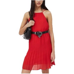 Pepe Jeans, Dames, Jurken, Rood, Maat: S Poliester,