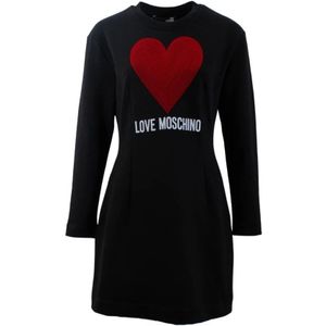 Love Moschino, Dames, Jurken, Zwart, Maat: XS