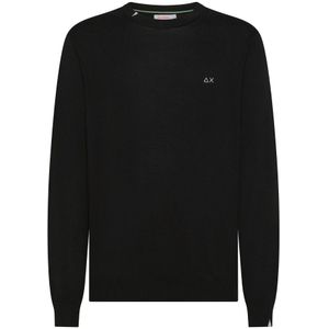 Sun68, Heren, Truien, Zwart, Maat: S Poliester,