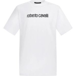 Roberto Cavalli, Heren, Tops, Wit, Maat: S Katoen,