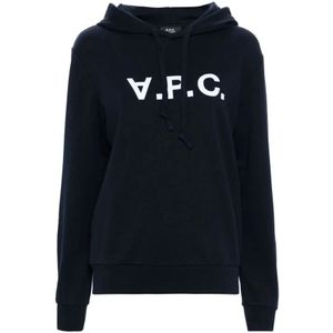 A.p.c., Heren, Sweatshirts & Hoodies, Blauw, Maat: XS Katoen,