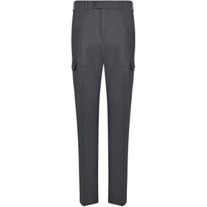 Incotex, Heren, Broeken, Grijs, Maat: S Flanel,