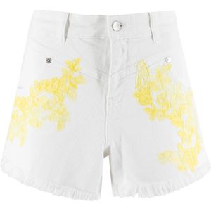 Ermanno Scervino, Dames, Korte broeken, Wit, Maat: XS Katoen,