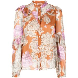 Twinset, Dames, Blouses & Shirts, Veelkleurig, Maat: XS Poliester,