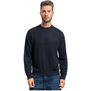 Armani Exchange, Heren, Truien, Blauw, Maat: M Wol,