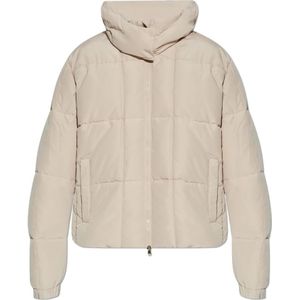 Emporio Armani Ea7, Dames, Jassen, Beige, Maat: M Leer,