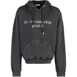Off White, Heren, Sweatshirts & Hoodies, Grijs, Maat: M Katoen,