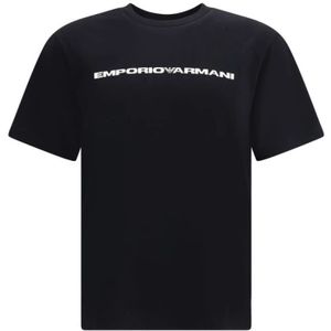 Emporio Armani, Heren, Tops, Zwart, Maat: L Katoen,