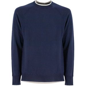 Eleventy, Heren, Truien, Blauw, Maat: L Wol,