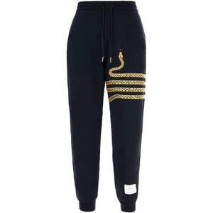 Thom Browne, Heren, Broeken, Blauw, Maat: L Katoen,