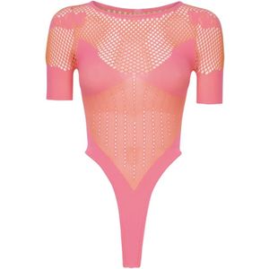 Poster Girl, Dames, Tops, Roze, Maat: ONE Size Polyamide,