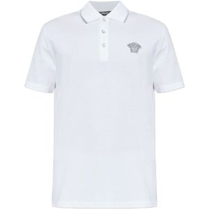 Versace, Heren, Tops, Wit, Maat: M Katoen,