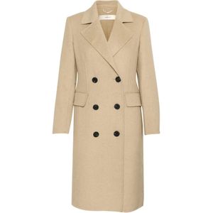 InWear - Klassieke Reversjas - Beige - Dames - Wol