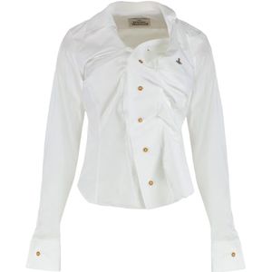 Vivienne Westwood - Drunken Shirt - Blouse - Wit - 100% Katoen