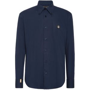 Billionaire, Heren, Overhemden, Blauw, Maat: L Katoen,