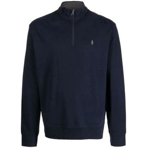 Polo Ralph Lauren, Heren, Sweatshirts & Hoodies, Blauw, Maat: M Katoen,