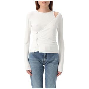 Pinko, Dames, Truien, Wit, Maat: S