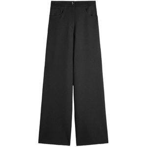 Patrizia Pepe, Dames, Broeken, Zwart, Maat: M Denim,