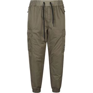 Moncler, Heren, Broeken, Groen, Maat: L Leer,