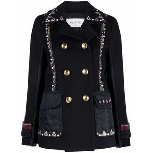 Valentino, Dames, Jassen, Blauw, Maat: XS Leer,