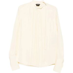 Tom Ford, Dames, Blouses & Shirts, Beige, Maat: XS