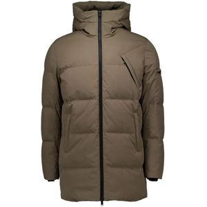 Genti, Heren, Jassen, Beige, Maat: L Leer,