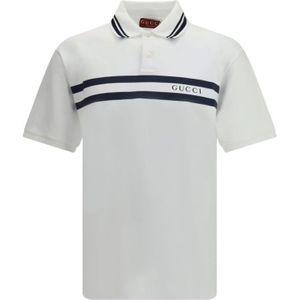 Gucci, Heren, Tops, Wit, Maat: S Katoen,