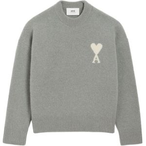 Ami Paris, Dames, Truien, Grijs, Maat: L Wol,