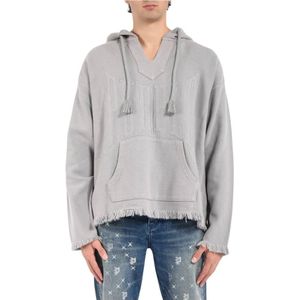 Purple Brand, Heren, Sweatshirts & Hoodies, Grijs, Maat: L Katoen,