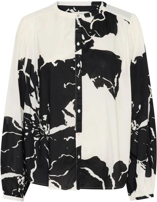 SOAKED IN LUXURY - Blouse 'Joanne' - Zwart/Wit - Klassieke Blouse