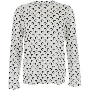 Marine Serre, Heren, Tops, Wit, Maat: M Jersey,