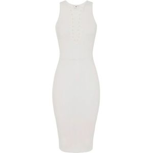 Elisabetta Franchi, Dames, Jurken, Wit, Maat: S