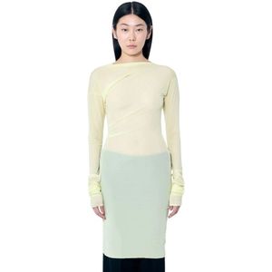 Dries Van Noten, Dames, Tops, Geel, Maat: M Polyamide,