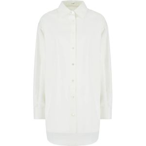 The Row, Dames, Blouses & Shirts, Wit, Maat: S Katoen,