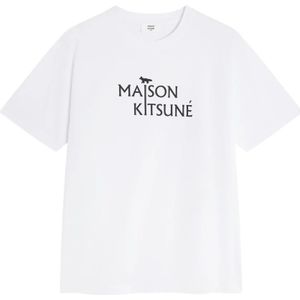 Maison Kitsuné, Heren, Tops, Wit, Maat: XL