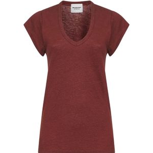 Marant étoile, Dames, Tops, Bruin, Maat: XS Linnen,