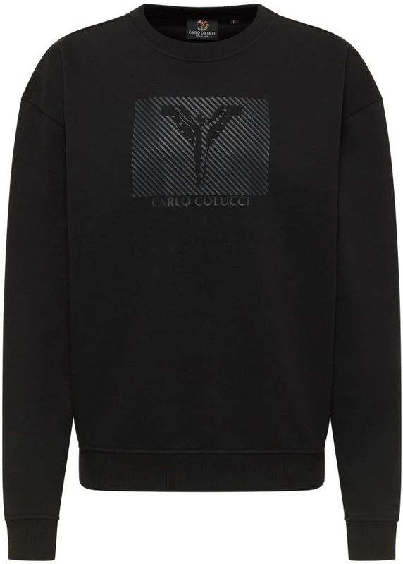 Carlo Colucci - Oversize Sweatshirt - Zwart - Heren